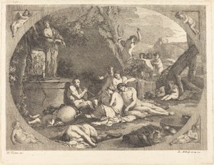 bachchanal od Jacob Wilhelm Mechau after Giulio Carpioni