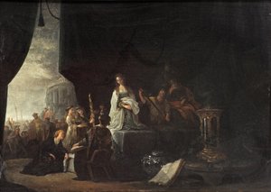 Oběť Jeftovy dcery (olej na desce) od Jacob Willemsz de (c.1630 after 1675) Wet