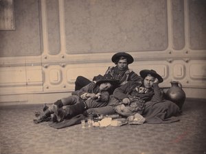 Pastýři pifferari se svačinou, asi 1864. od Jacob Wothly