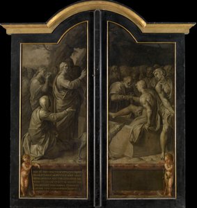 The Raising of Lazarus (uzavřené vnější panely) (olej na panelu)