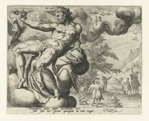 Živel vzduchu Aer (název na objektu) The Four Elements (název série) od Jacob de Gheyn (II) (attributed to)