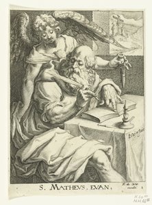 Evangelista Mattheus Čtyři evangelisté (název série) od Jacob de Gheyn (II) (workshop of)