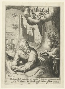 Petra jako kajícího hříšníka Osm kajícných hříšníků ze Starého a Nového zákona (název série) od Jacob de Gheyn (II) (workshop of)