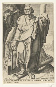 apoštol Petr Kristus, dvanáct apoštolů a svatý Pavel (název série) od Jacob de Gheyn (II)