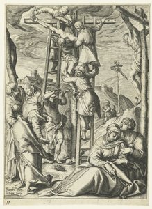 Sestup z kříže Utrpení Krista (název série) od Jacob de Gheyn (II)
