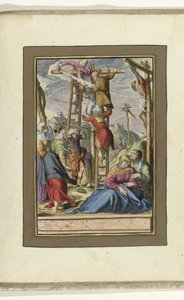 Přebírání kříže Umučení Krista (název série) od Jacob de Gheyn (II)