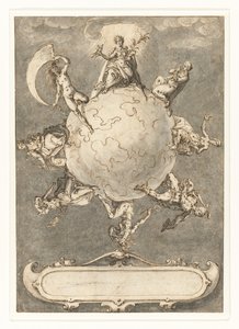 Design pro poslední tisk ze série Omnium rerum vicissitudo est od Jacob de Gheyn (II)