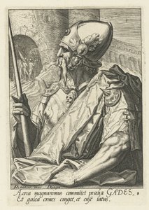 Předek Gad Předkové Izraele (název série) Dvanáct synů Jákobových (název série) od Jacob de Gheyn (II)