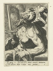 Předek Simeon Předkové Izraele (název série) Dvanáct synů Jákobových (název série) od Jacob de Gheyn (II)