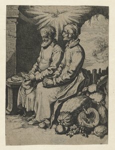 Starý pár se modlí klid paer od Jacob de Gheyn (III) (attributed to)