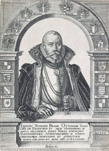 Portrét Tycha Brahe 1546 - 1601, hospoda. 1586. od Jacob de Gheyn