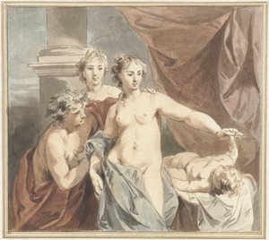 Ceres, Venuše, Bakchus a spící Amor od Jacob de Wit