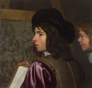 Dva chlapci před stojanem, c. 1645 od Jacob van Oost the Elder