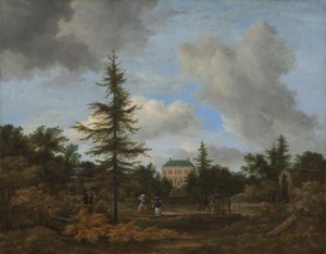 Venkovský dům v parku, c. 1675. od Jacob van Ruisdael