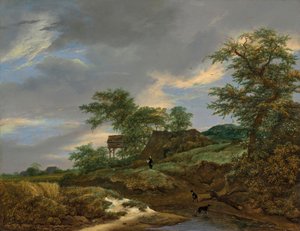 Krajina dun s domem a holubníkem od Jacob van Ruisdael