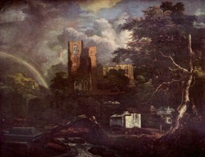 Španělština:  El cementerio judío Židovský hřbitov od Jacob van Ruisdael