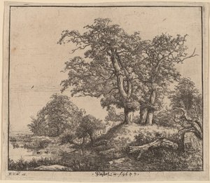 Tři duby od Jacob van Ruisdael
