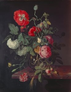 Květiny ve skleněné váze. 1667