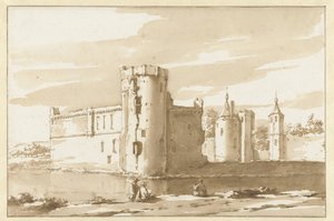 Pohled na hrad St. Aldegonde ve West-Souburg od Jacob van der Ulft (attributed to)