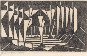 Kompozice (Plavba po jezeře) od Jacoba van Heemskerck (signed by artist)