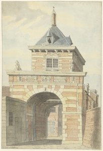 Pohled na staré Vriesche Poort v Alkmaaru od Jacobus Andreas Crescent