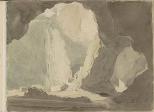 Vodopád v Tivoli od Jacobus Everhardus Josephus van den Berg