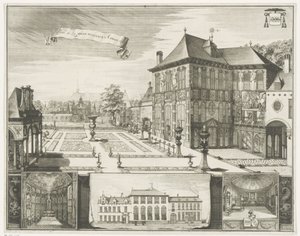 Pohled na Rubensův dům v Antverpách Pohled na dům Hilwerue v Antverpách Party de la maison Hilwerue Aanvers 1692 (název na objektu)