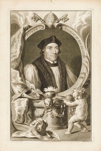 John Fisher, biskup z Rochesteru, asi 1760 (rytina) od Jacobus Houbraken