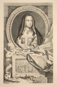 Portrét Alžběty, královny Jindřicha VII., ilustrace z 