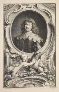 Portrét George, lorda Digbyho, hraběte z Bristolu, ilustrace z knihy "Heads of Illustrious Persons of Great Britain", vyd. Knapton, Londýn 1742. od Jacobus Houbraken