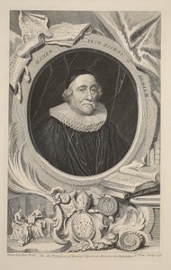 Portrét Ushera, arcibiskupa z Armaghu, ilustrace z 