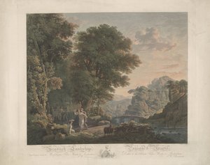 Arcadisch landschap met dansende figuren Arcadisch landschap / Pasage d