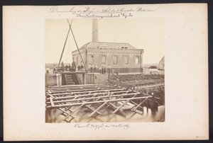 Pod parní čerpací stanicí s Vijzels / Capelle aan den IJssel den 14. května 1869 (název na objektu) Rekultivace jezer v Schieland východně od Rotterdamu (název série na objektu)