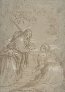 Kristus se zjevuje svaté Marii Magdaléně Noli Me Tangere, ca. 1560. od Jacopo Bassano.