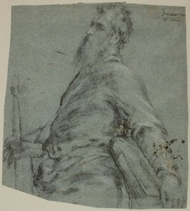Studie postavy svatého Pavla v poloviční velikosti od Jacopo Bassano