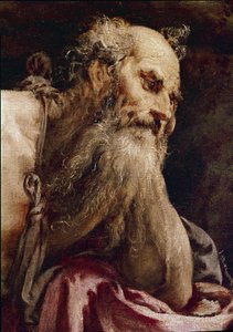 Svatý Jeroným v meditaci od Jacopo Bassano
