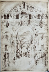 La flagellation du Christ Kresba perem a inkoustem od Jacopa Belliniho (1400-1470) 15. století Sun. 0,42x0,28 m Paříž, Musee du Louvre