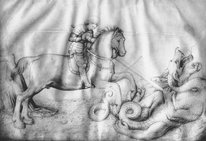St. George, cca 1450 (inkoust na pergamenu)