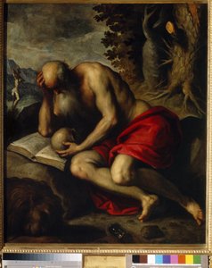 Svatý Jeroným. Obraz Jacopo Palma il Giovane mladší (1544-1628), olej na plátně od Jacopo Il Giovane Palma