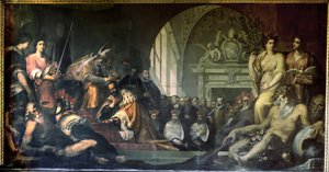 Cosimo I. de Medici přijímá papeže Pia V od Jacopo Ligozzi