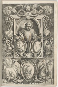 Frontispis s portrétem svatého Františka od Jacopo Ligozzi
