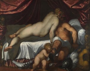 Mars a Venuše, asi 1590 od Jacopo Palma il Giovane the Younger