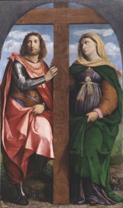 Povýšení kříže. Svatí Konstantin Veliký a Helena, 1520-1522.