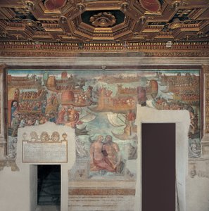 Námořní boj od Jacopo Ripanda