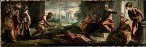 Caius Mucius Scaevola před Porsennou Caius Mucius Scaevola ponoří ruku do ohně. (Malování od Jacopo Robusti Tintoretto