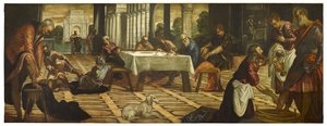 Kristus umývá svým učedníkům nohy, c. 1545-55 od Jacopo Robusti Tintoretto