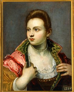 Ženský portrét, prodloužená ... od Jacopo Robusti Tintoretto