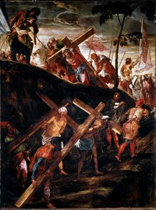 La Montee au Calvary (Křížová cesta) (Křížový kočár) Obraz Jacopo Robusti dit le Tintoret (Tintoretto) (1518-1594) 1566-1567 Sun. 515x390 cm venise, scuola di san Rocco od Jacopo Robusti Tintoretto