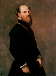 Obraz Portrét gentlemana ve zlatém řetězu od Jacopo Robusti dit Tintoretto od Jacopo Robusti Tintoretto