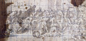 Studium na manželství v Káně od Jacopo Robusti Tintoretto